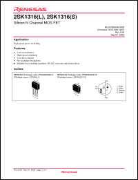 Click here to download 2SK1316STL-E Datasheet