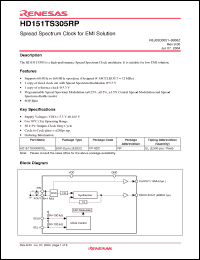 Click here to download HD151TS305RPEL Datasheet