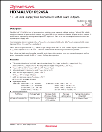 Click here to download HD74ALVC165245A Datasheet