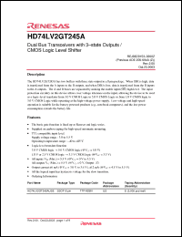 Click here to download HD74LV2GT245A Datasheet