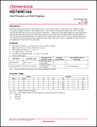 Click here to download HD74HC164P Datasheet