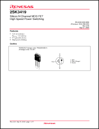 Click here to download 2SK3419 Datasheet