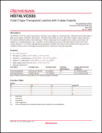 Click here to download HD74LVC533TELL Datasheet