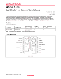 Click here to download HD74LS155P Datasheet