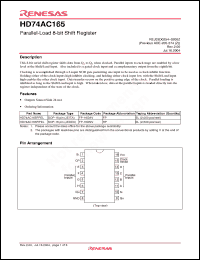 Click here to download HD74AC165FPEL Datasheet