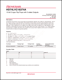 Click here to download HD74LVC16374ATEL Datasheet