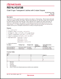 Click here to download RD74LVC573B Datasheet