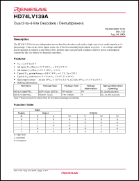 Click here to download HD74LV139AFPEL Datasheet