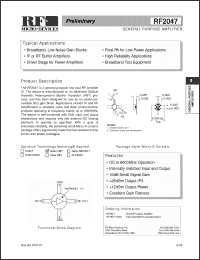 Click here to download RF2047PCBA Datasheet