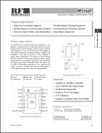 Click here to download RF2103 Datasheet