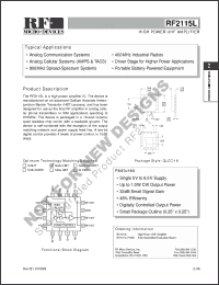 Click here to download RF2115L Datasheet
