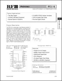 Click here to download RF2119 Datasheet
