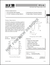 Click here to download RF2145 Datasheet