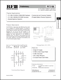 Click here to download RF2186 Datasheet