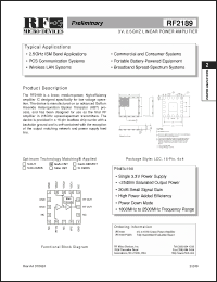 Click here to download RF2189 Datasheet