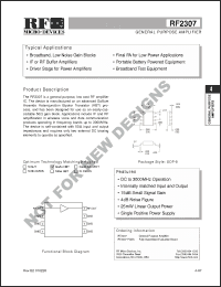 Click here to download RF2307 Datasheet