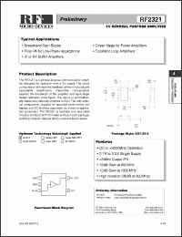 Click here to download RF2321 Datasheet