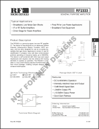 Click here to download RF2333 Datasheet