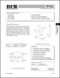 Click here to download RF2365 Datasheet