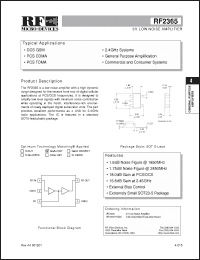 Click here to download RF2365PCBA Datasheet