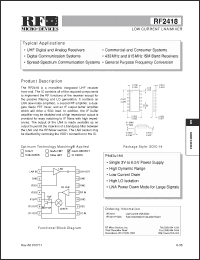 Click here to download RF2418 Datasheet