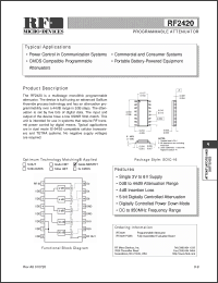 Click here to download RF2420 Datasheet
