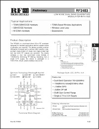 Click here to download RF2483 Datasheet