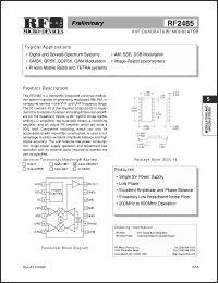Click here to download RF2485 Datasheet