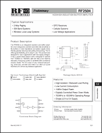 Click here to download RF2504 Datasheet