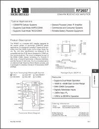 Click here to download RF2607 Datasheet