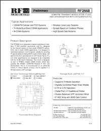 Click here to download RF2668 Datasheet
