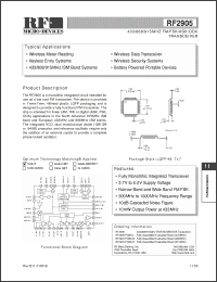 Click here to download RF2905 Datasheet