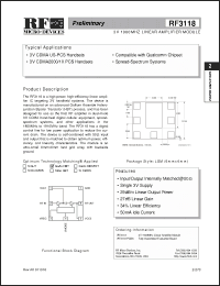 Click here to download RF3118 Datasheet