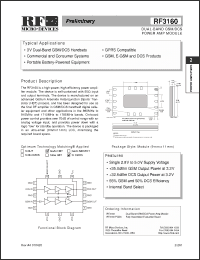 Click here to download RF3160 Datasheet