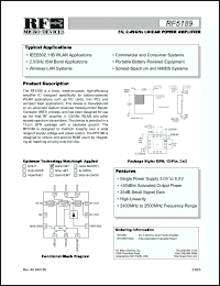 Click here to download RF5189 Datasheet