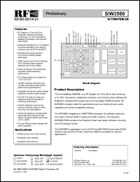 Click here to download SiW3500DIF1 Datasheet