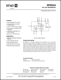 Click here to download RF2514_1 Datasheet