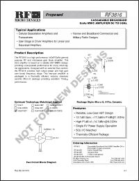 Click here to download RF3816SR Datasheet