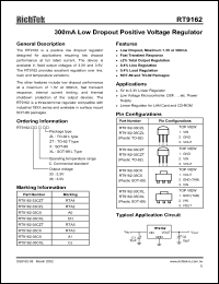 Click here to download RT9162-35CX Datasheet