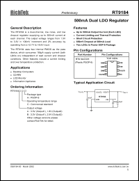 Click here to download RT9184ACH Datasheet