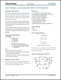 Click here to download RT9022GU6 Datasheet