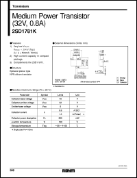 Click here to download 2SD1781K Datasheet