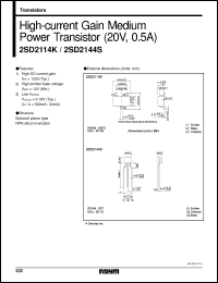 Click here to download 2SD2144S Datasheet