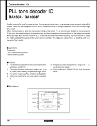 Click here to download BA1604F Datasheet