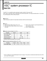 Click here to download BA1701 Datasheet