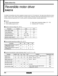 Click here to download BA6218 Datasheet