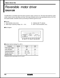 Click here to download BA6418N Datasheet