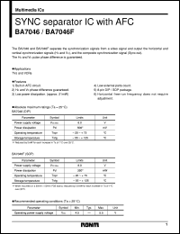 Click here to download BA7046F Datasheet