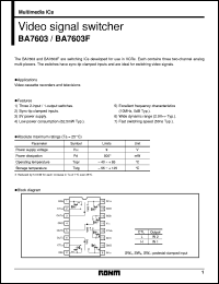 Click here to download BA7603F Datasheet