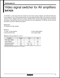 Click here to download BA7625 Datasheet